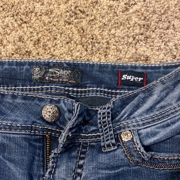 Only worn once Silver Jeans - Picture 2 of 3